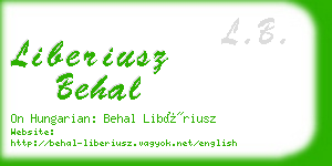 liberiusz behal business card